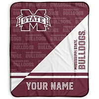 Pegasus Mississippi State Bulldogs 50" x 60" Split Wordmark Personalized Fleece Blanket