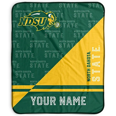 Pegasus NDSU Bison 50" x 60" Split Wordmark Personalized Fleece Blanket
