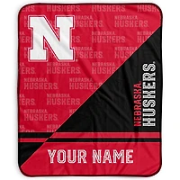 Pegasus Nebraska Huskers 50" x 60" Split Wordmark Personalized Fleece Blanket