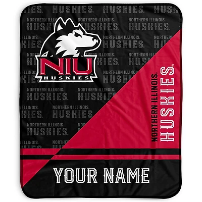 Pegasus Northern Illinois Huskies 50" x 60" Split Wordmark Personalized Fleece Blanket