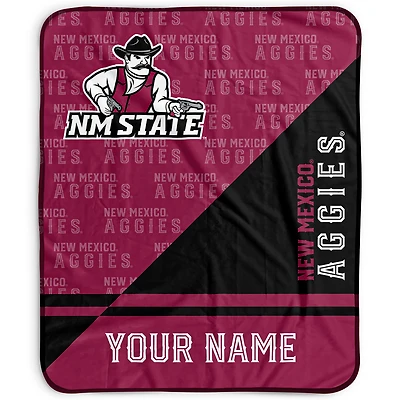 Pegasus New Mexico State Aggies 50" x 60" Split Wordmark Personalized Fleece Blanket