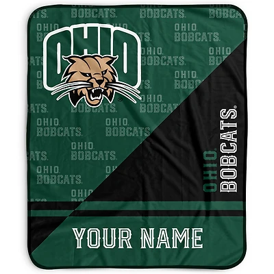 Pegasus Ohio Bobcats 50" x 60" Split Wordmark Personalized Fleece Blanket