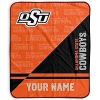 Pegasus Oklahoma State Cowboys 50" x 60" Split Wordmark Personalized Fleece Blanket