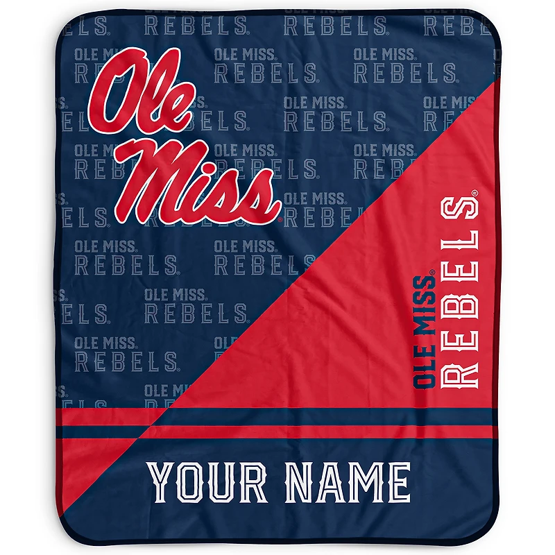 Pegasus Ole Miss Rebels 50" x 60" Split Wordmark Personalized Fleece Blanket