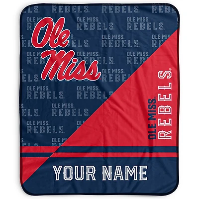Pegasus Ole Miss Rebels 50" x 60" Split Wordmark Personalized Fleece Blanket
