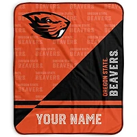 Pegasus Oregon State Beavers 50" x 60" Split Wordmark Personalized Fleece Blanket