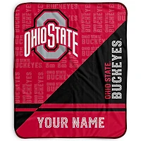 Pegasus Ohio State Buckeyes 50" x 60" Split Wordmark Personalized Fleece Blanket