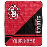 Pegasus South Dakota Coyotes 50" x 60" Split Wordmark Personalized Fleece Blanket