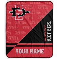 Pegasus San Diego State Aztecs 50" x 60" Split Wordmark Personalized Fleece Blanket