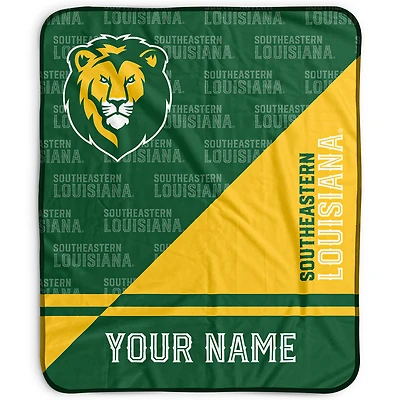 Pegasus Southeastern Louisiana Lions 50" x 60" Split Wordmark Personalized Fleece Blanket