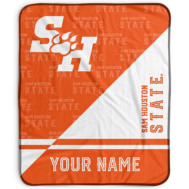Pegasus Sam Houston State Bearkats 50" x 60" Split Wordmark Personalized Fleece Blanket