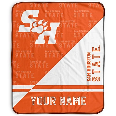 Pegasus Sam Houston State Bearkats 50" x 60" Split Wordmark Personalized Fleece Blanket