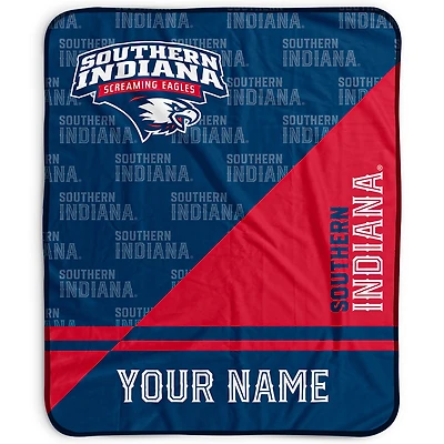 Pegasus Southern Indiana Screaming Eagles 50" x 60" Split Wordmark Personalized Fleece Blanket