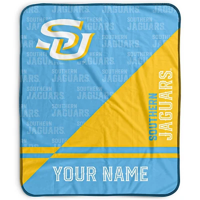 Pegasus Southern University Jaguars 50" x 60" Split Wordmark Personalized Fleece Blanket