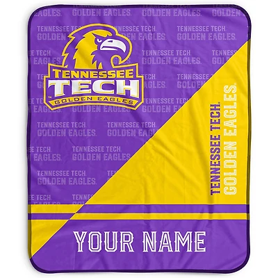 Pegasus Tennessee Tech Golden Eagles 50" x 60" Split Wordmark Personalized Fleece Blanket
