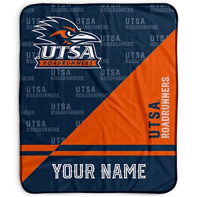 Pegasus UTSA Roadrunners 50" x 60" Split Wordmark Personalized Fleece Blanket