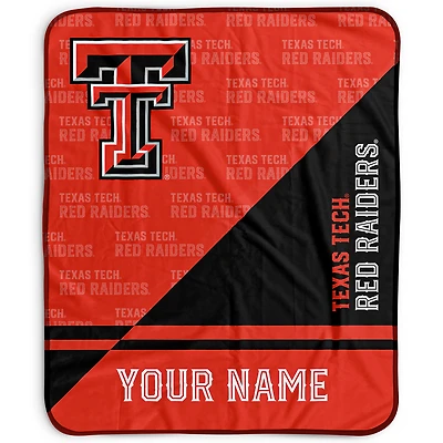 Pegasus Texas Tech Red Raiders 50" x 60" Split Wordmark Personalized Fleece Blanket