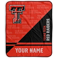 Pegasus Texas Tech Red Raiders 50" x 60" Split Wordmark Personalized Fleece Blanket