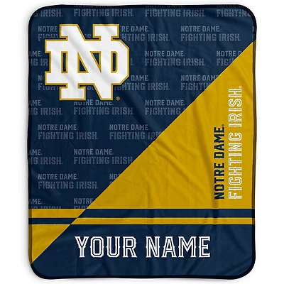 Pegasus Notre Dame Fighting Irish 50" x 60" Split Wordmark Personalized Fleece Blanket