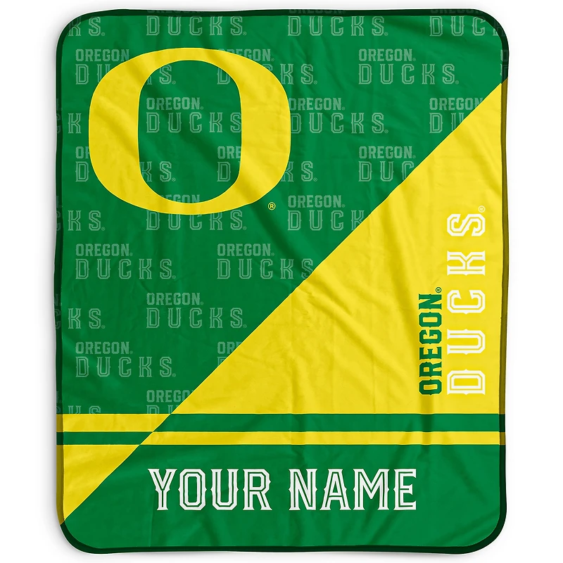 Pegasus Oregon Ducks 50" x 60" Split Wordmark Personalized Fleece Blanket