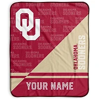 Pegasus Oklahoma Sooners 50" x 60" Split Wordmark Personalized Fleece Blanket