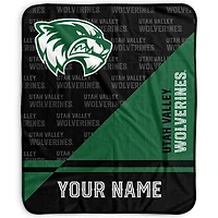 Pegasus Utah Valley Wolverines 50" x 60" Split Wordmark Personalized Fleece Blanket