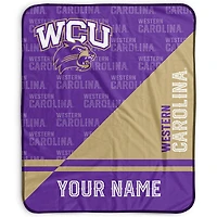 Pegasus Western Carolina Catamounts 50" x 60" Split Wordmark Personalized Fleece Blanket