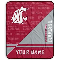 Pegasus Washington State Cougars 50" x 60" Split Wordmark Personalized Fleece Blanket