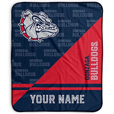 Pegasus Gonzaga Bulldogs 50" x 60" Split Wordmark Personalized Fleece Blanket