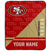 Pegasus San Francisco 49ers 50" x 60" Split Wordmark Personalized Fleece Blanket