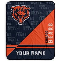 Pegasus Chicago Bears 50" x 60" Split Wordmark Personalized Fleece Blanket