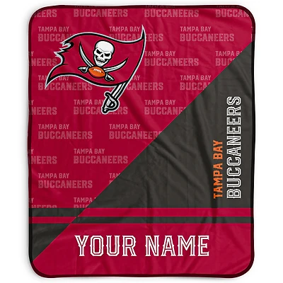 Pegasus Tampa Bay Buccaneers 50" x 60" Split Wordmark Personalized Fleece Blanket