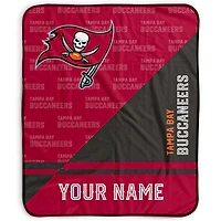 Pegasus Tampa Bay Buccaneers 50" x 60" Split Wordmark Personalized Fleece Blanket