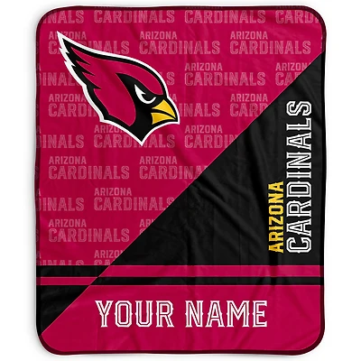 Pegasus Arizona Cardinals 50" x 60" Split Wordmark Personalized Fleece Blanket