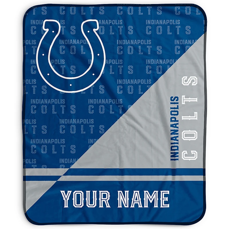 Pegasus Indianapolis Colts 50" x 60" Split Wordmark Personalized Fleece Blanket