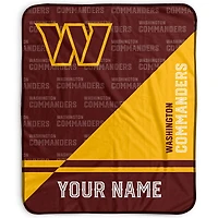 Pegasus Washington Commanders 50" x 60" Split Wordmark Personalized Fleece Blanket