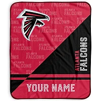 Pegasus Atlanta Falcons 50" x 60" Split Wordmark Personalized Fleece Blanket