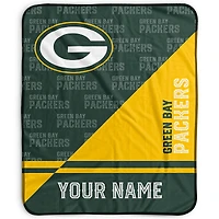 Pegasus Green Bay Packers 50" x 60" Split Wordmark Personalized Fleece Blanket