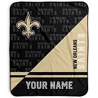 Pegasus New Orleans Saints 50" x 60" Split Wordmark Personalized Fleece Blanket