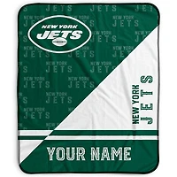 Pegasus New York Jets 50" x 60" Split Wordmark Personalized Fleece Blanket
