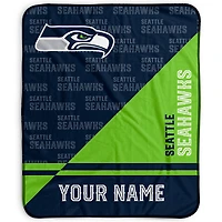 Pegasus Seattle Seahawks 50" x 60" Split Wordmark Personalized Fleece Blanket