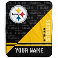 Pegasus Pittsburgh Steelers 50" x 60" Split Wordmark Personalized Fleece Blanket