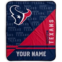 Pegasus Houston Texans 50" x 60" Split Wordmark Personalized Fleece Blanket