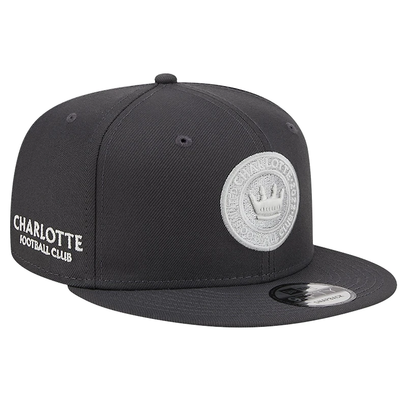 Men's New Era Charcoal Charlotte FC Minted 9FIFTY Snapback Hat