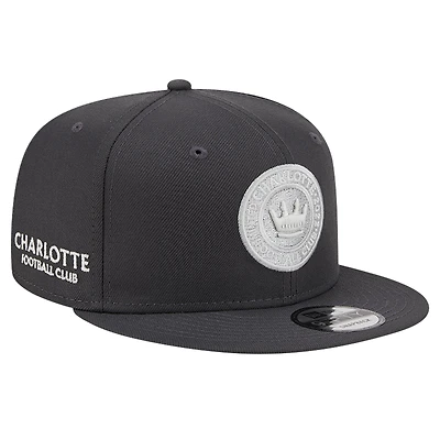 Men's New Era Charcoal Charlotte FC Minted 9FIFTY Snapback Hat