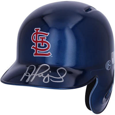 Albert Pujols St. Louis Cardinals Autographed Alternate Navy Chrome Rawlings Mini Batting Helmet - Fanatics Exclusive