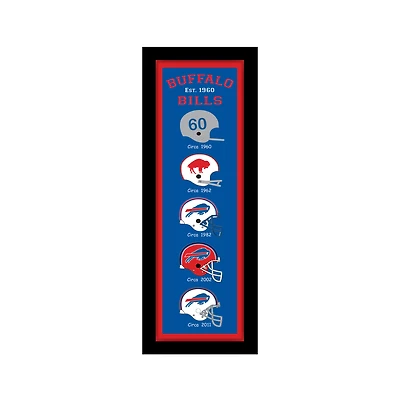 Buffalo Bills 12" x 36" Helmet Heritage Framed Banner