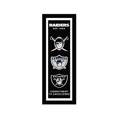 Las Vegas Raiders 12" x 36" Logo Heritage Framed Banner