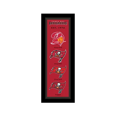 Tampa Bay Buccaneers 12" x 36" Logo Heritage Framed Banner