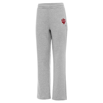 Women's Antigua Heather Gray Indiana Hoosiers Victory Sweatpants